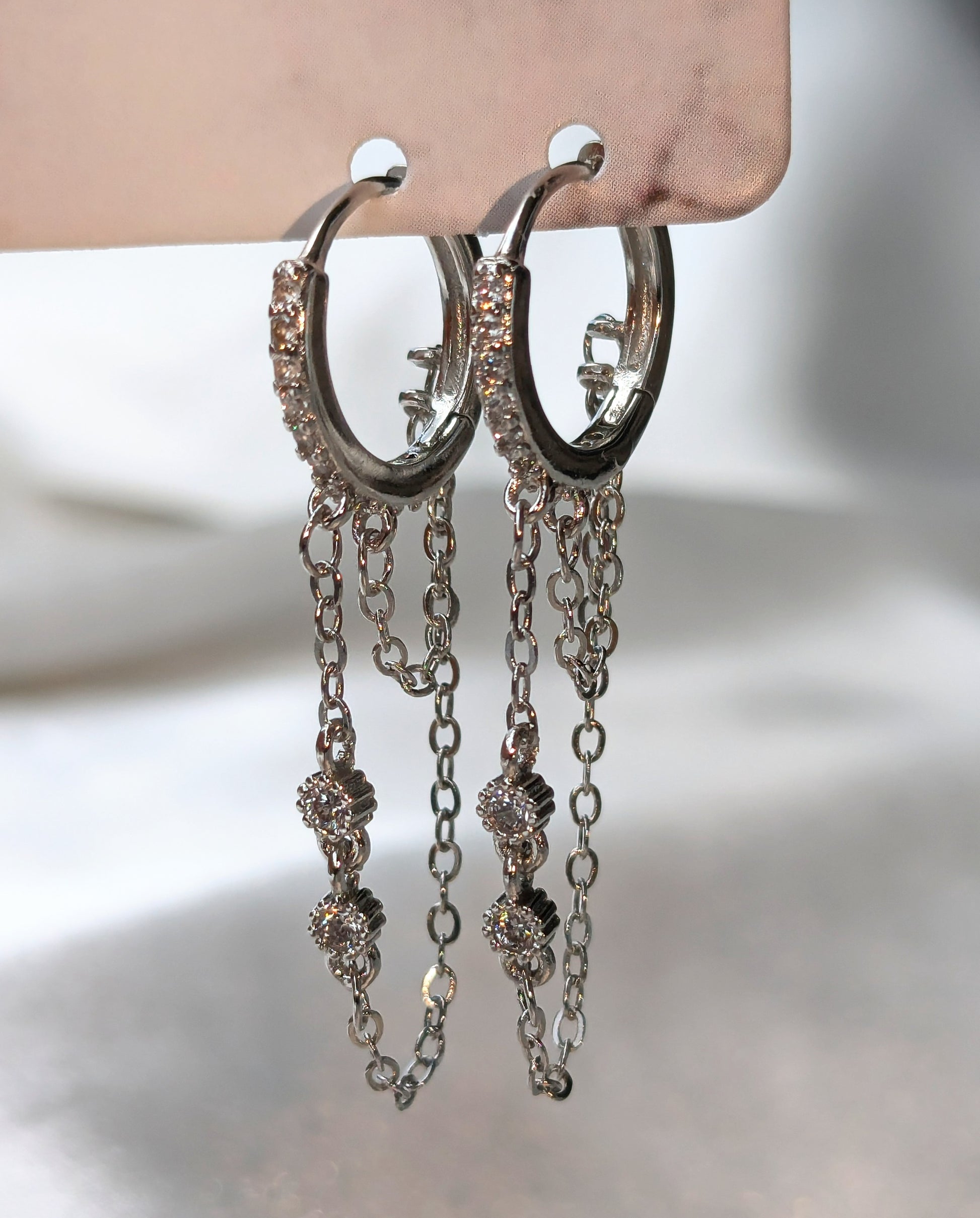 Boucles d'oreilles fines en argent