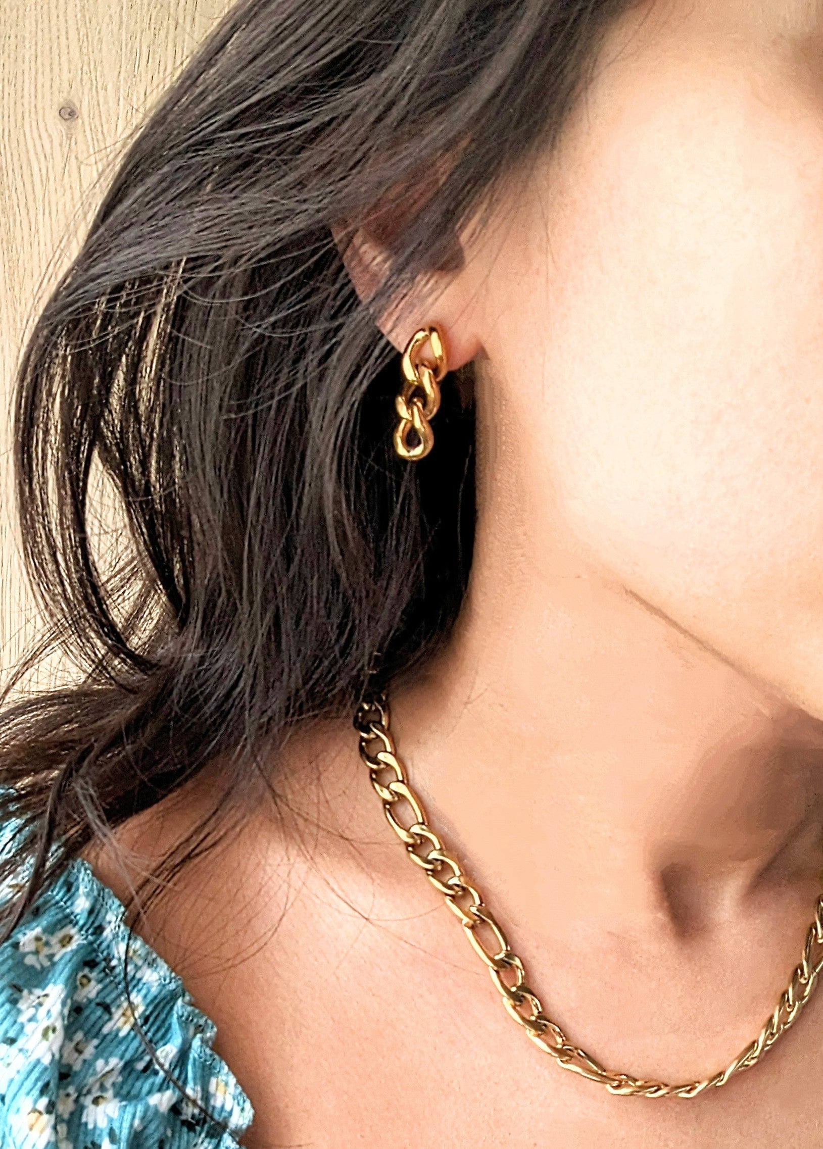 Boucles d'oreilles plaquées or tendances