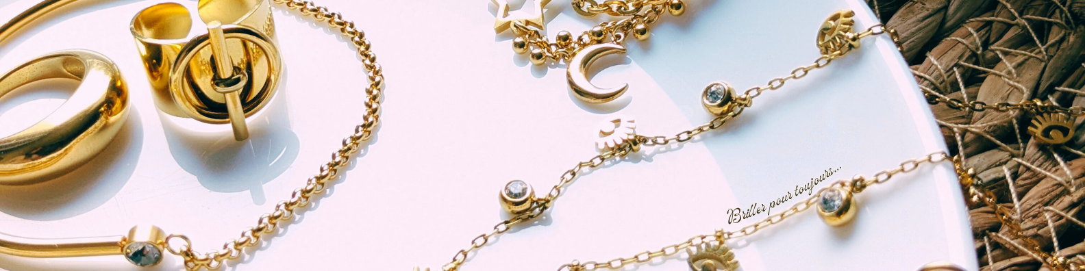 Bannière bijoux acier inoxydables
