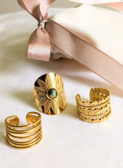 Bagues plaquées or 18k