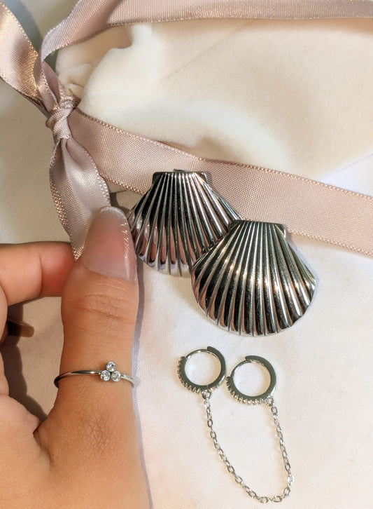 Lot de 3 bijoux en argent inoxydable 